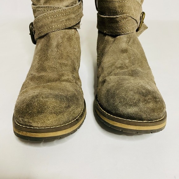 Clarks Tan Suede Combat & Moto Boots - Picture 8 of 10